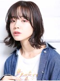 大人可愛い小顔ツヤ髪ツヤ感ナチュラルボブ黒髪ボブ髪質改善A9
