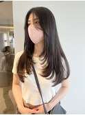 ロングレイヤー / うる艶ロングヘアー / アッシュブラウン