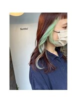 セトル(Settle)&nbsp;ミントグリーン（ペールトーン）インナーカラー