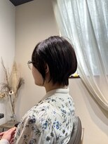 ワ ヘアー(wa-hair)&nbsp;斜めバング マッシュショート ベージュピンク　丸亀髪質改善小顔