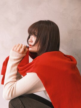 マウロア(MAULOA) 【MAULOA】ミディアムレイヤー　こっくりレッドブラウン