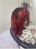 リボンハーフツイン/梅田ヘアセット