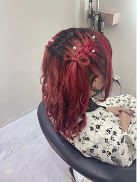 クラン 梅田店(clan) リボンハーフツイン/梅田ヘアセット