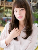 カバーヘア ブリス 大宮西口(COVER HAIR bliss) アースカラー斜めバング小顔レイヤーロングh3大宮20代30代40代