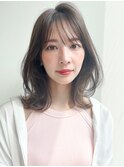 艶感イメチェン斜めバングナチュラルカール20代30代40代◎