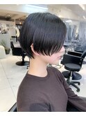 ★くびレイヤー黒髪エモージュ小顔レイヤーロンググレーベージュ