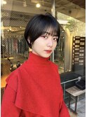 ダークアッシュ前髪あり大人ガーリークールショート