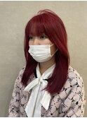 高発色レッドでつくる上品派手カラー