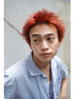 アットラブ バイ ベル(at'LAV by Belle) メンズスパイキーショート&ダブルカラー《レッドオレンジ》