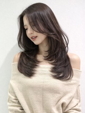 オーロ 塚口店(ORO) 小顔韓国くびれレイヤー×艶ブラウン