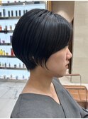 ☆丸みショートボブおさまりまとまりカット原宿30代40代