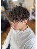 メンズナチュラルパーマ+カット デザイン料有↓