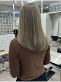 ミルクティーベージュダブルカラーハイトーンレイヤーカット韓国