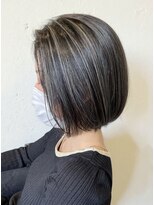 エルプラスヘアー 平尾店(L+hair)&nbsp;30代40代小顔ボブグレージュハイライト秋カラー