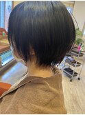 透け感ショートボブ