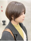 マッシュショート丸みショートボブくびれショート黒髪ショート