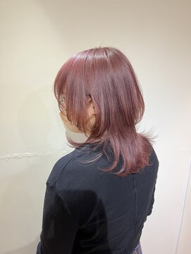 アクアオモテサンドウ(ACQUA omotesando) ☆ウルフカットピンクカラーレイヤーカットオレンジカラー