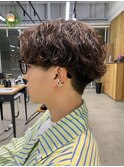 波巻きスパイラルパーマメンズマッシュパーマツイストパーマ