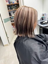ショートやボブでも【白髪ぼかしカラー】デザインカラー☆(白髪ぼかしカラー 白髪ぼかしハイライト 本厚木)
