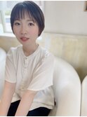 ショートヘア　ショートボブ　耳かけショート