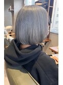 ブルーシルバーアッシュブルージュ透明感グラデーションカラー