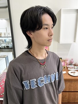 ヘアーアイスカルテット(HAIR ICI QUARTET) 韓国マッシュセンターパートダウンパーマニュアンスパーマウルフ