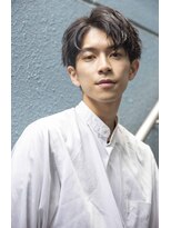 シティ(CITY)&nbsp;【men`s】フェザーパーマグレー刈り上げショートブルーカラー