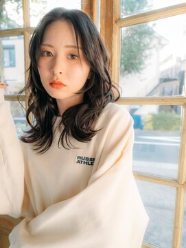 ブール 千歳烏山(bool) 前髪長めのセミロングのスタイル