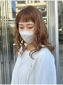 チョッピーバング/コテ巻きパーマ/イルミナwカラー