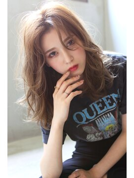 ブラン 広島本通(Blanc) 【Blanc】透明感カラー＿レイヤーカット＿ハイトーンベージュ