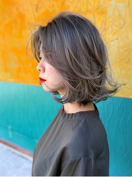 アルトリスト(Altruist Aging×HAIR&SPA) ★ダークブルーワンホンレイヤーデジタルパーマボブ髪質改善