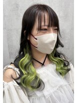 ボヤージュニケ(Voyage Nike)&nbsp;推しパステルイエローグリーン×原色編み込み