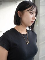 ホロン 池袋(HOLON)&nbsp;池袋美容室HOLONヘイリーボブ/ネイビーカラー