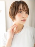 グレーブラウン似合わせカット小顔丸みショートY上尾30代40代