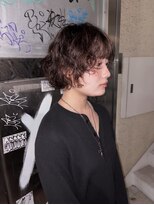 ミュー(Mu)&nbsp;ショートボブパーマ　ブリーチパーマ