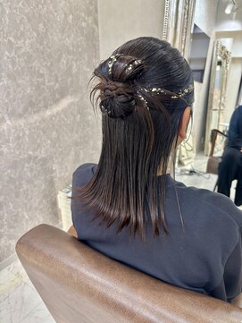 ハイバレーヘアーメゾン(HIGH VALLEY HAIRMAISON) お呼ばれヘアセットカチモリハーフアップカチモリヘア