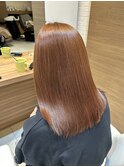 艶カラー！オレンジブラウン×髪質改善トリートメント
