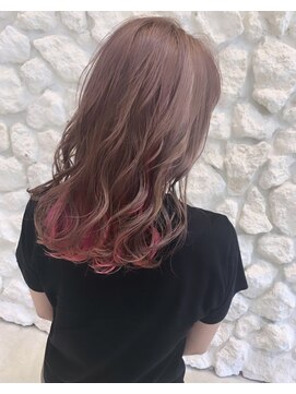 モアナ バイ ヘッドライト 沖縄東崎店(Moana by HEADLIGHT) Moana東崎東崎#インナーカラー#ピンク