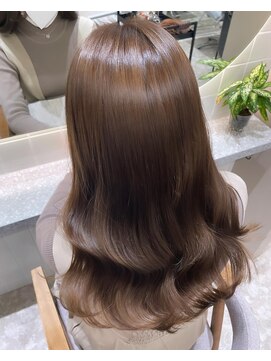 ジーナ 梅田茶屋町(Zina) ブリーチなしWカラー×ベージュ