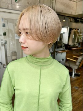 エムクランメイクス 原宿 表参道(m.clan MAKE'S) マッシュショートヘア丸みショートボブ20代30代表参道ハイトーン