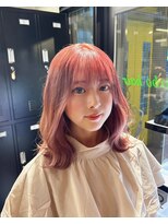ガルボ ヘアー(garbo hair) ハイトーンピンクカラー暖色カラー10代20代