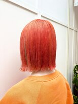 イヴァン アンド リズ 奈良店(IVAn ＆ LIZ)&nbsp;アプリコットカラー×切りっぱなしボブ