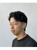 七三分けビジネスパーマ！