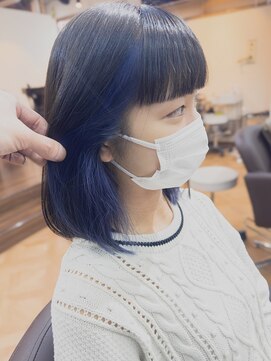 ライズ バイ レボ 柏店(RISE by REVO) ボブ/インナーカラー/ブルー