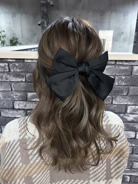 ディアーバイラポールヘア(Dear by RAPPORT HAIR) 編み込みハーフアップリボン
