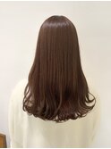 艶オリーブ　オリーブベージュ　透明感　ロング　ブラウン