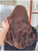 ブリーチなしダブルカラー ピンクブラウン!