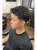 スパイキーショート/ピンパーマ/フェード/顔剃り/ツイストパーマ