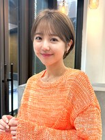 ミィ 浦和(mee) 透明感カラー ボブ 前髪 ショート カラー ブリーチ&ダブルカラー