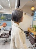 ラベンダーグレージュ/ミニボブ/ぱつっとボブ